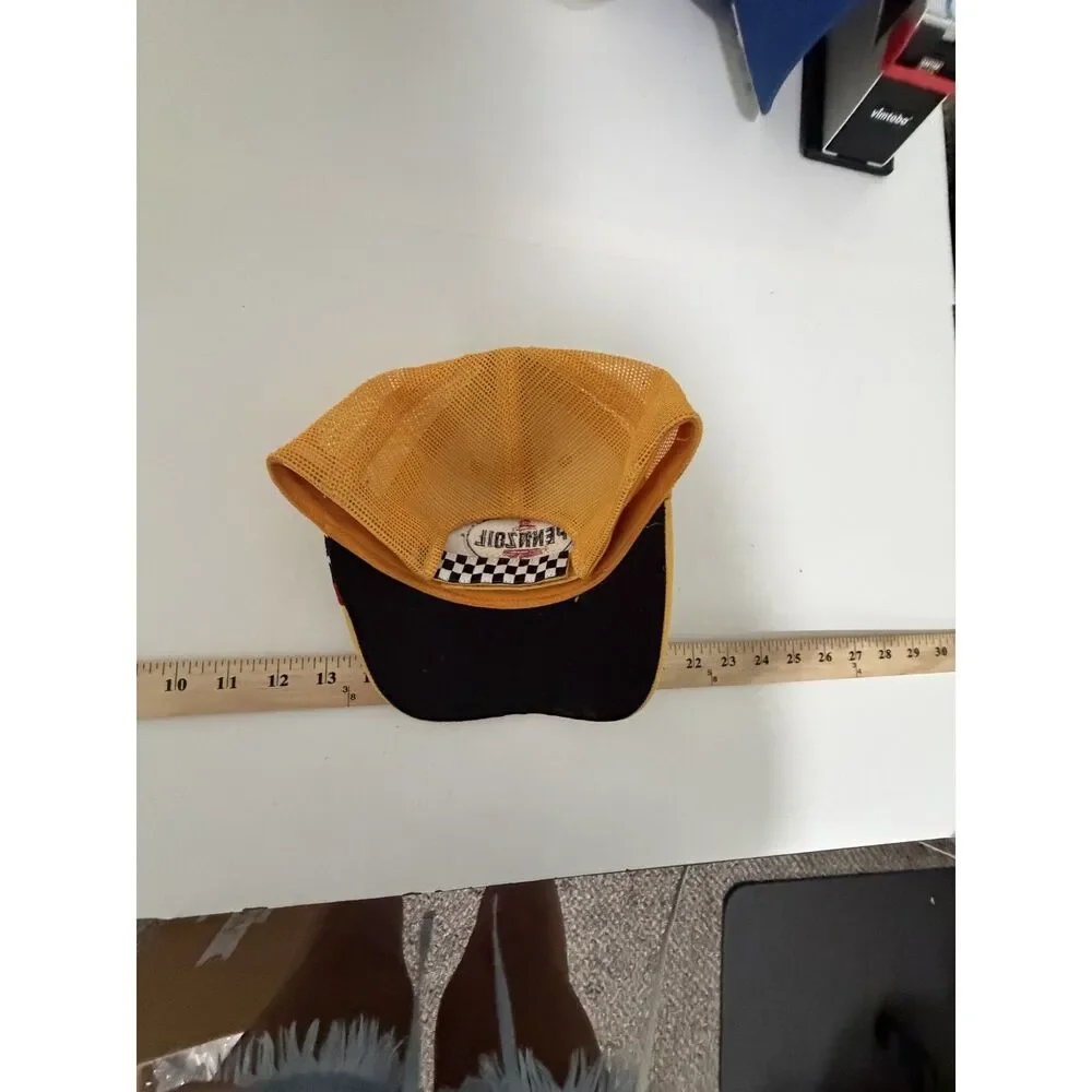Vintage Pennzoil black and yellow mesh back trucker baseball cap